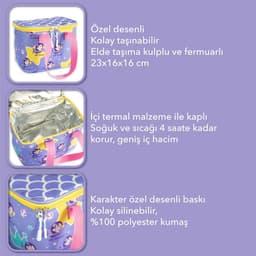 image-Milk&Moo Lunchbox Lunchtasche Brotdose Kühltasche Blau/Rosa