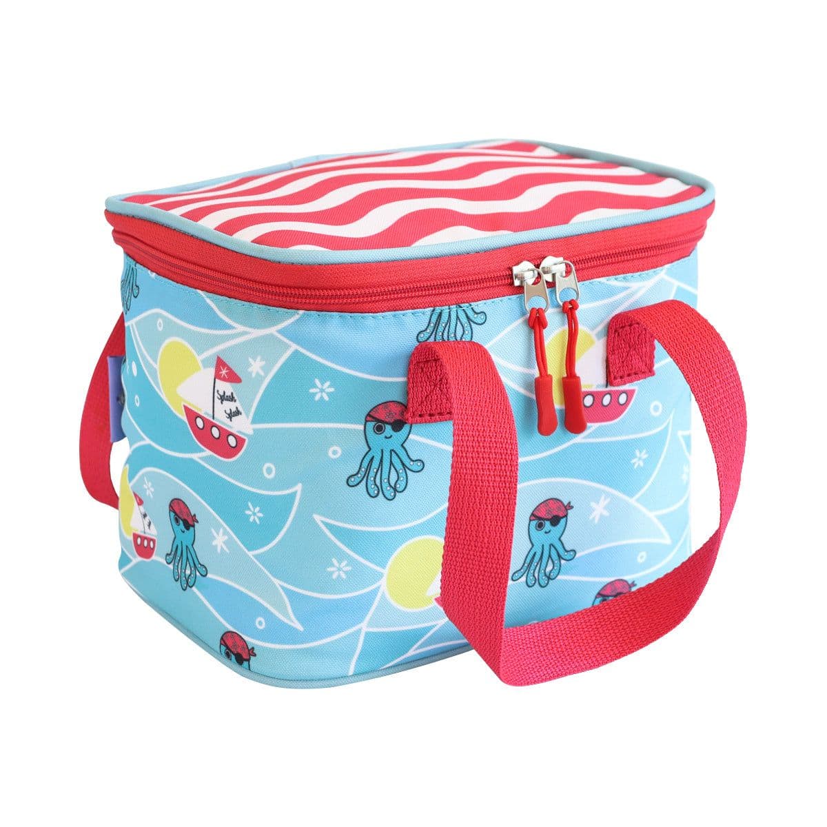 image-Milk&Moo Lunchbox, Lunchtasche Brotdose Kühltasche Türkis/rot