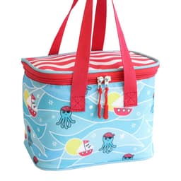 image-Milk&Moo Lunchbox, Lunchtasche Brotdose Kühltasche Türkis/rot
