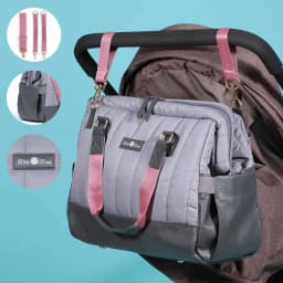 image-Milk&Moo Wickeltasche Auslaufsicher Baby Reisetasche Antrasit