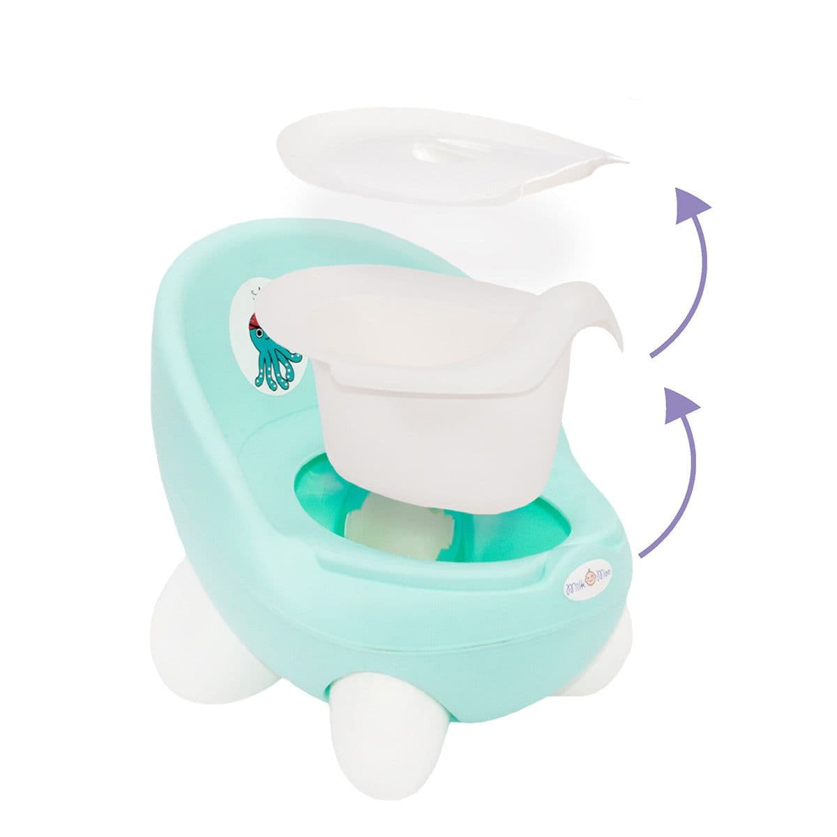 image-Milk&Moo Kinder Töpfchen, Erste Kindertoilette mit Rückenlehne, Blau