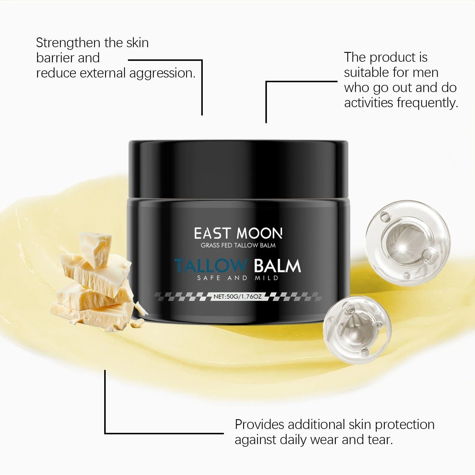 image-East Moon Firming Balm For Men Collagen Anti Aging Concealer Retinol Moisturizing Natural Face Cream Skin Care Beauty Makeup