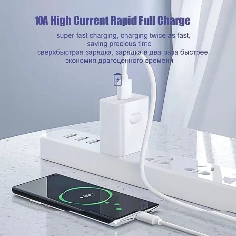 image-NNBILI 1-3PCS 10A 100W Type C Super Fast Charging Cable Data Cord For Huawei OPPO vivo iQoo Quick Charing USB C Cables