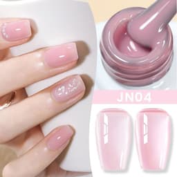 image-BORN PRETTY Milky White Jelly Nude Gel Nail Polish 10ml White Translucent Soak Off Gel Vernis Semi Permanent Need UV Light Cure