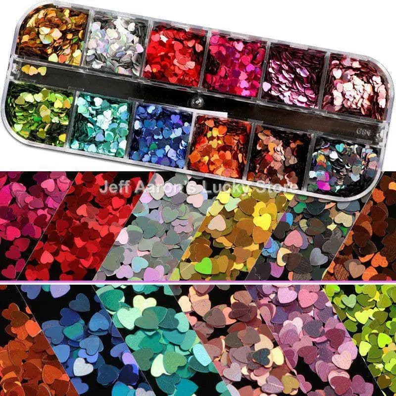 image-12 Colors Nails Abalone Shell Fragments Texture Natural Sea Shell 3d Glitter Nail Art Decoration Powder Sequins Beauty Tools