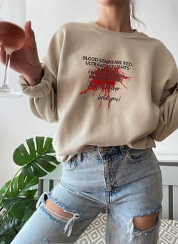 image-Blood Stains Are Red Ultraviolet Lights Are Blue Sweat Shirt