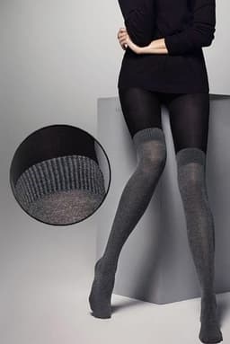 image-SARA 80 DEN over the knee high effect tights for women
