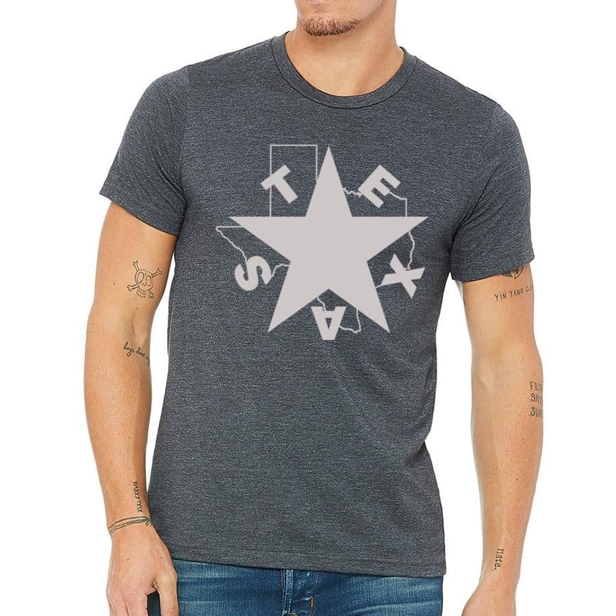 image-Lone Star Texas Men's T-Shirt Eco-Friendly Print USA