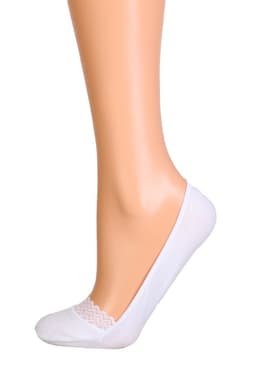 image-MERLETTO white footies with a lace edge