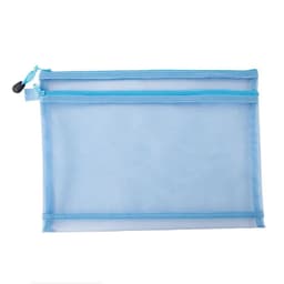 image-Transparent Waterproof Mesh Zipper Pouch Document Bag A4 Size File Folders for School Office Supplies Pencil Case Storage Bags