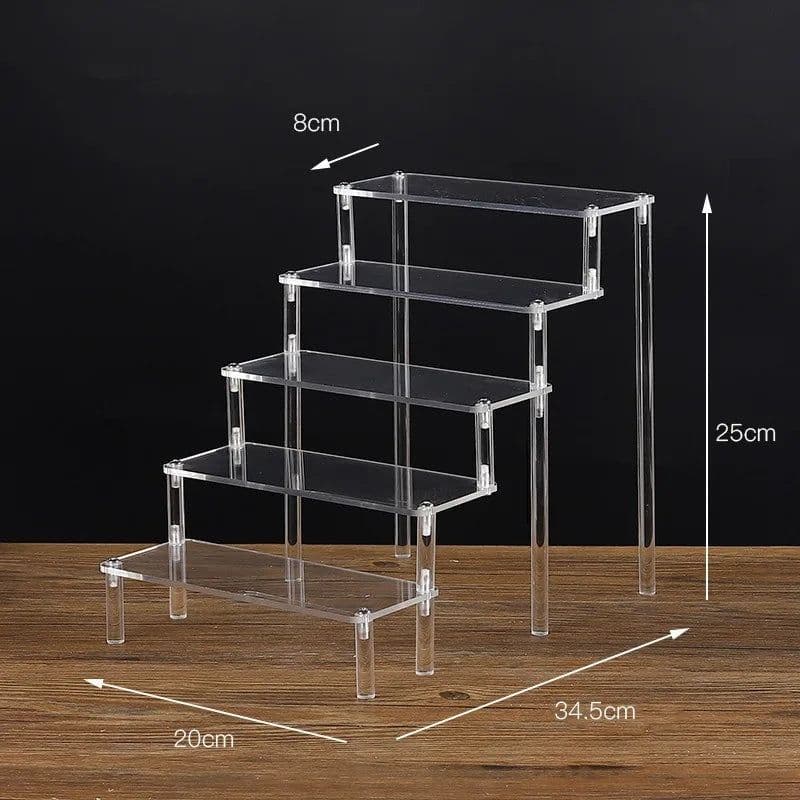 image-Acrylic Display stand for Amiibo Funko POP Figures,Cupcake Cosmetic Nail Polish Clay Figurine Jewelry for Display Stand Riser