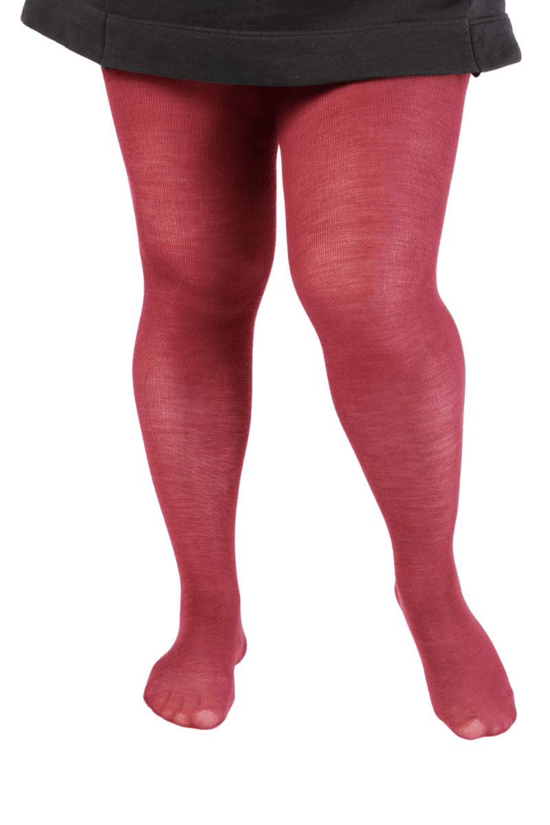 image-MILANA plus size burgundy merino wool tights