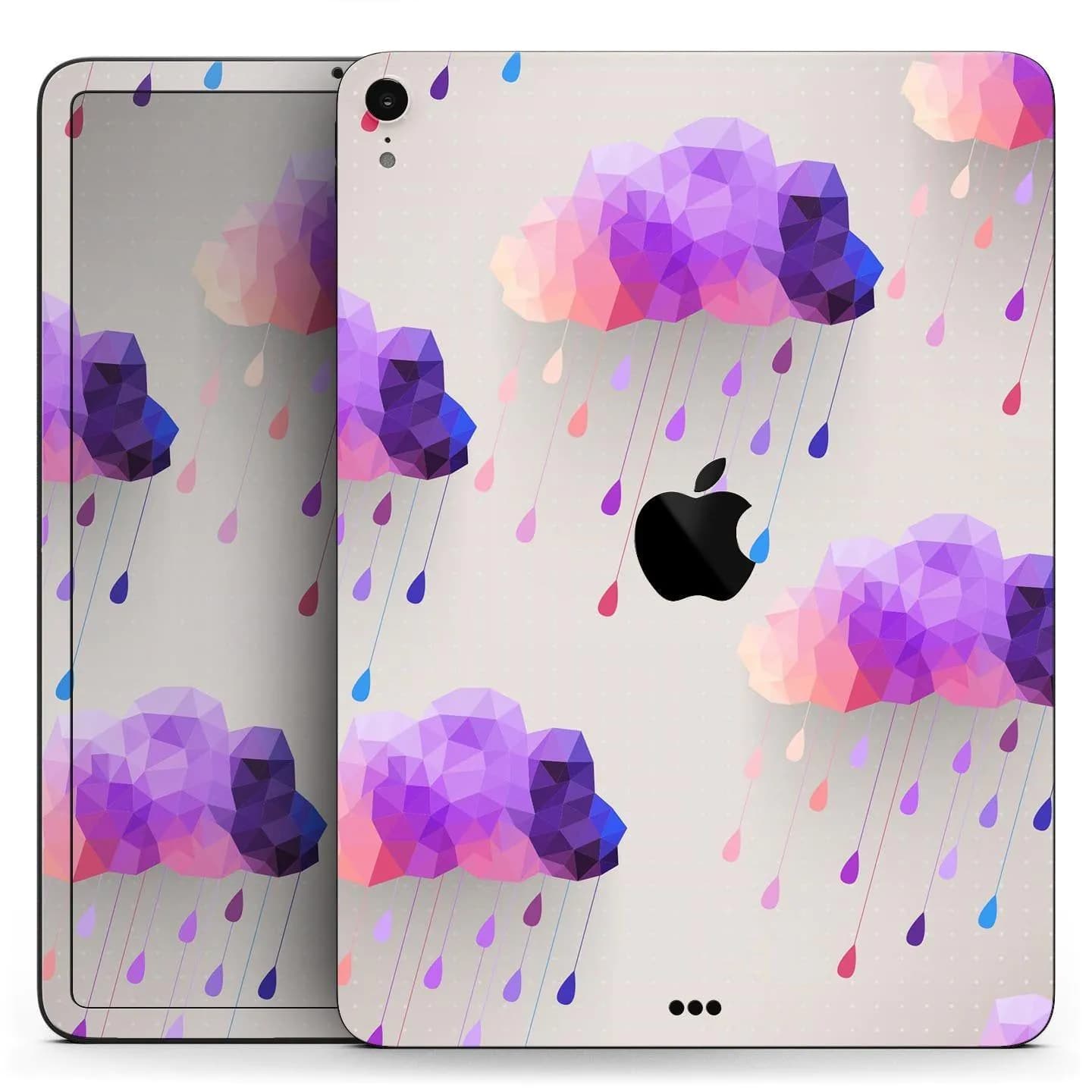 image-Geometric Rain Clouds - Full Body Skin Decal for the Apple iPad Pro