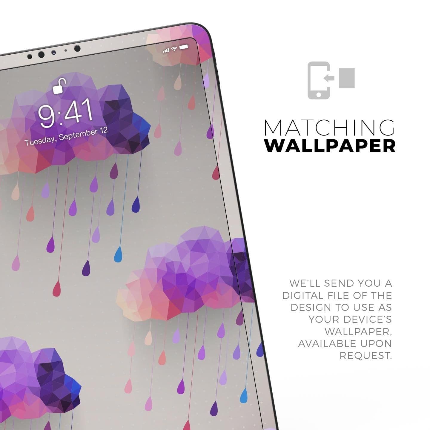 image-Geometric Rain Clouds - Full Body Skin Decal for the Apple iPad Pro