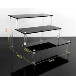 image-Acrylic Display stand for Amiibo Funko POP Figures,Cupcake Cosmetic Nail Polish Clay Figurine Jewelry for Display Stand Riser