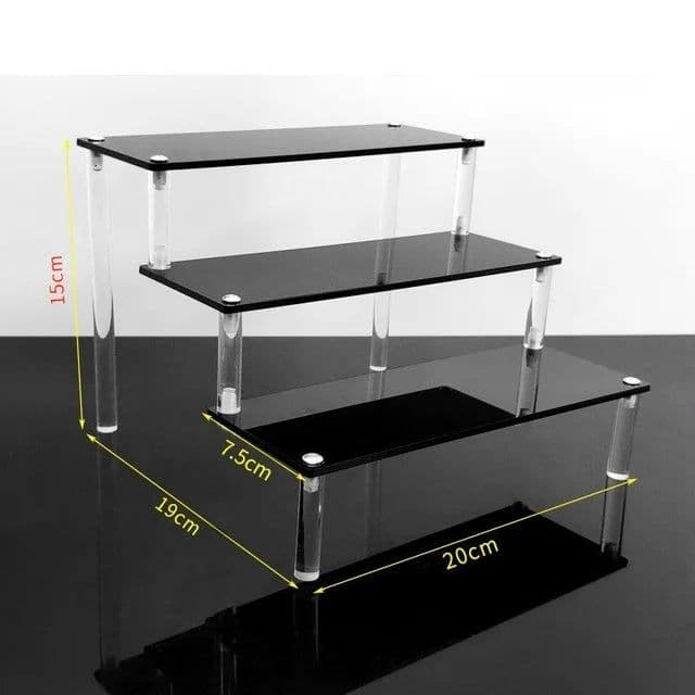 image-Acrylic Display stand for Amiibo Funko POP Figures,Cupcake Cosmetic Nail Polish Clay Figurine Jewelry for Display Stand Riser