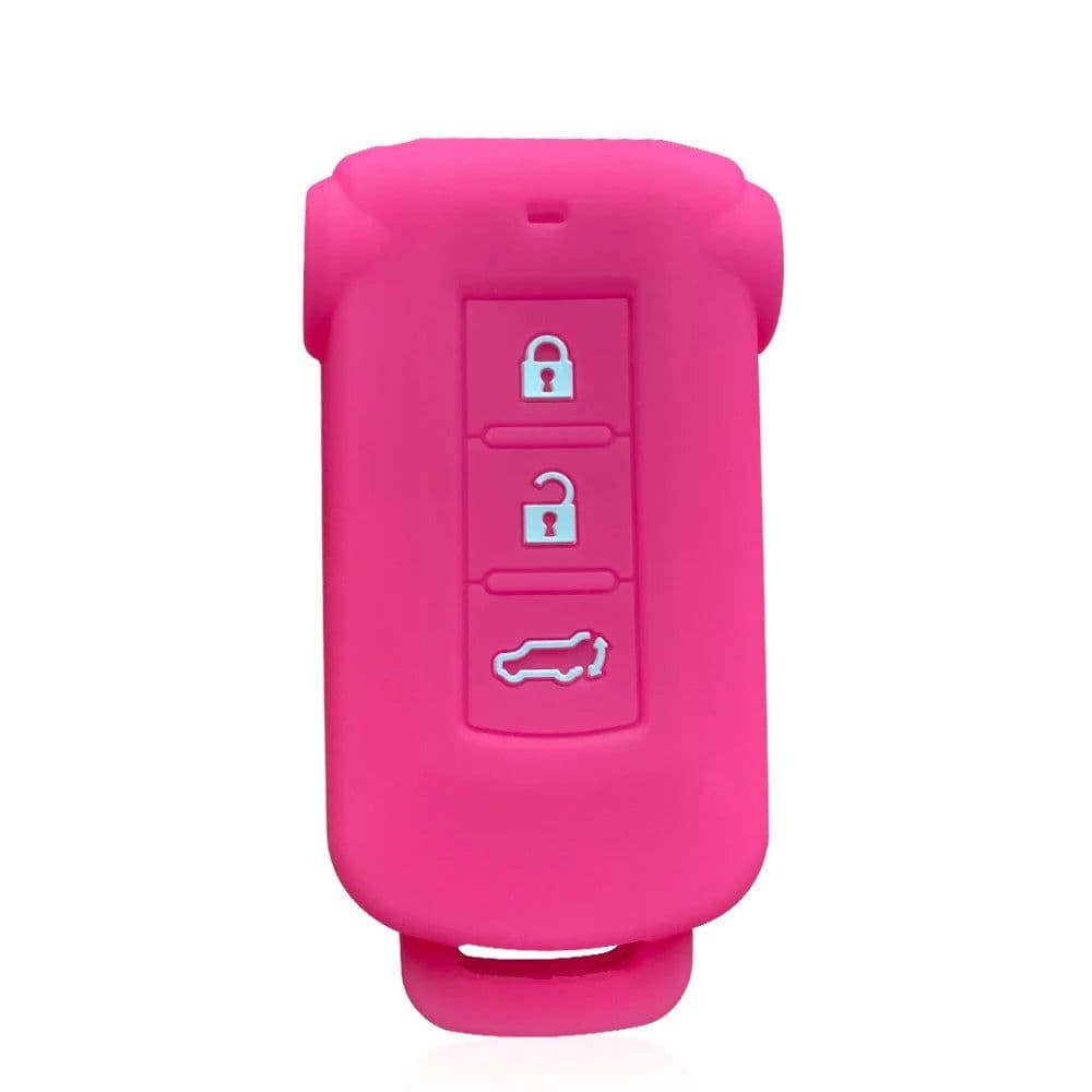 image-Silica Gel Car Key Cover Case For Mitsubishi Outlander 2014 Pajero Delica Key Holder Remote Control Case For Keychain Alarm