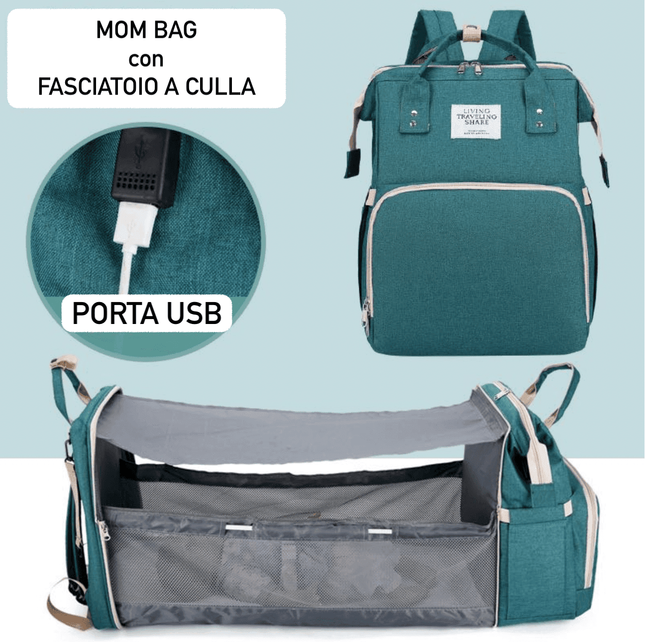 image-Mom's Bag - Zaino Cambio con Fasciatoio