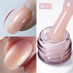 image-BORN PRETTY Milky White Jelly Nude Gel Nail Polish 10ml White Translucent Soak Off Gel Vernis Semi Permanent Need UV Light Cure