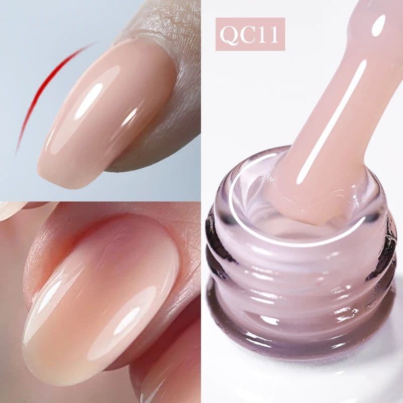 image-BORN PRETTY Milky White Jelly Nude Gel Nail Polish 10ml White Translucent Soak Off Gel Vernis Semi Permanent Need UV Light Cure