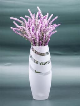 image-Matt Painted Art Glass Oval Vase for Flowers | Interior Design | Home Decor | Table vase | 7736/250/mt295