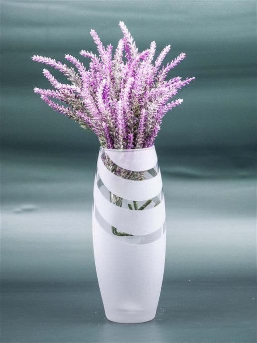 image-Matt Painted Art Glass Oval Vase for Flowers | Interior Design | Home Decor | Table vase | 7736/250/mt295