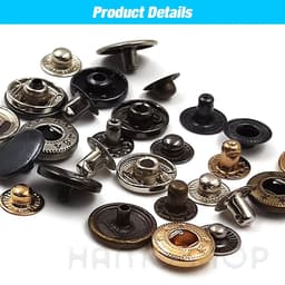 image-50set Snap Fasteners Metal Snaps Press Button Studs Optional Installation Tools Kit For Leathercraft Clothes Garment Bags Shoes