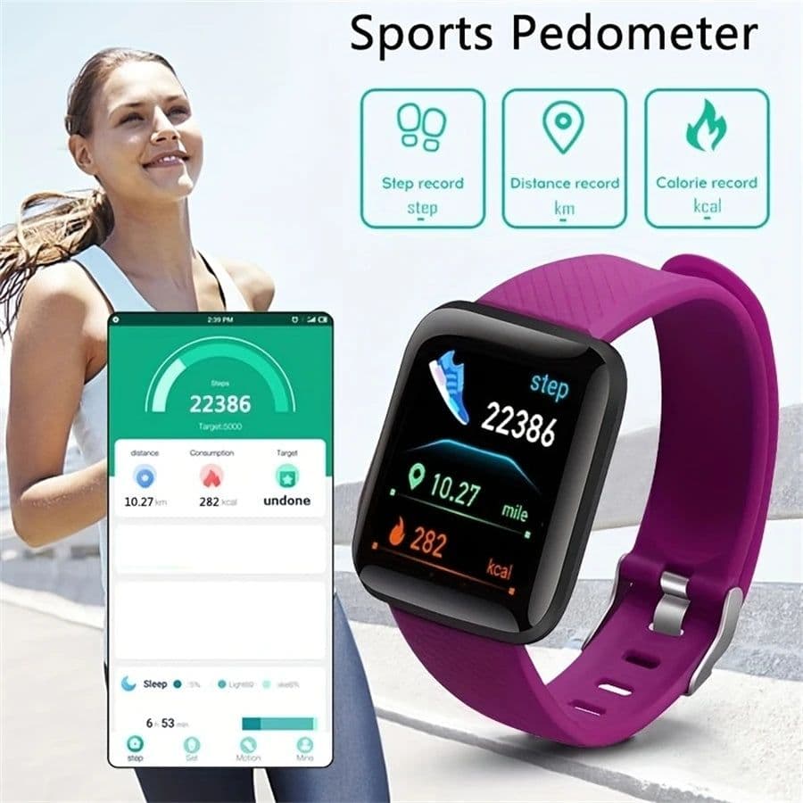 image-Smartwatch Men Women Wristwatches Smart Watch Message Fitness Monitor Bracelet Birthday Gift Electronic Clock For Android IOS