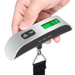 image-Portable Scale Digital LCD Display 110lb/50kg Electronic Luggage Hanging Suitcase Travel Weighs Baggage Bag Weight Balance Tools