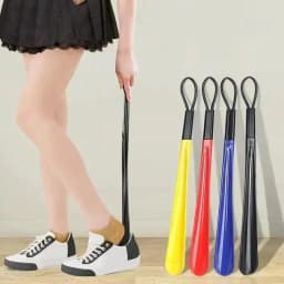image-1pc Extra long flexible plastic shoe horns do not require bending durable shoe spoons for pregnant women wearing shoe assistants
