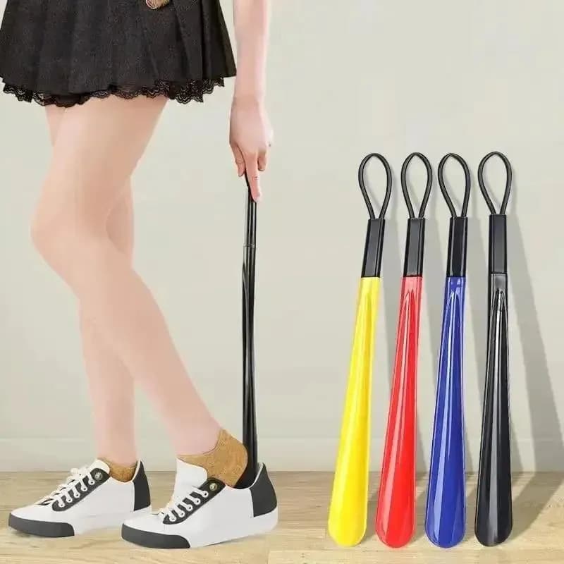 image-1pc Extra long flexible plastic shoe horns do not require bending durable shoe spoons for pregnant women wearing shoe assistants