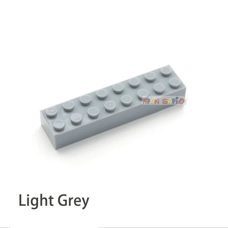 image-20pcs DIY Building Blocks Thick 2x8 Dots Educational Creative Toys for Children Figures Plastic Bricks Size Compatible With 3007