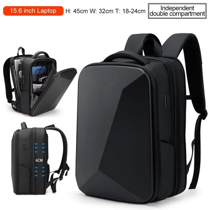 image-Fenruien Brand Laptop Backpack Anti-theft Waterproof School Backpacks USB Charging Men Business Travel Bag Backpack New Design