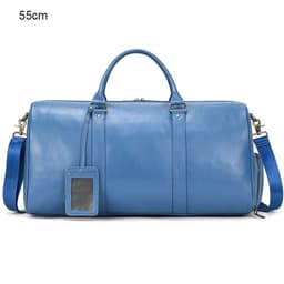 image-Luxury Genuine Leather Men Women Travel Bag Cow Leather Carry On Luggage Bag Travel Shoulder Bag Male Female Weekend Duffle Bag