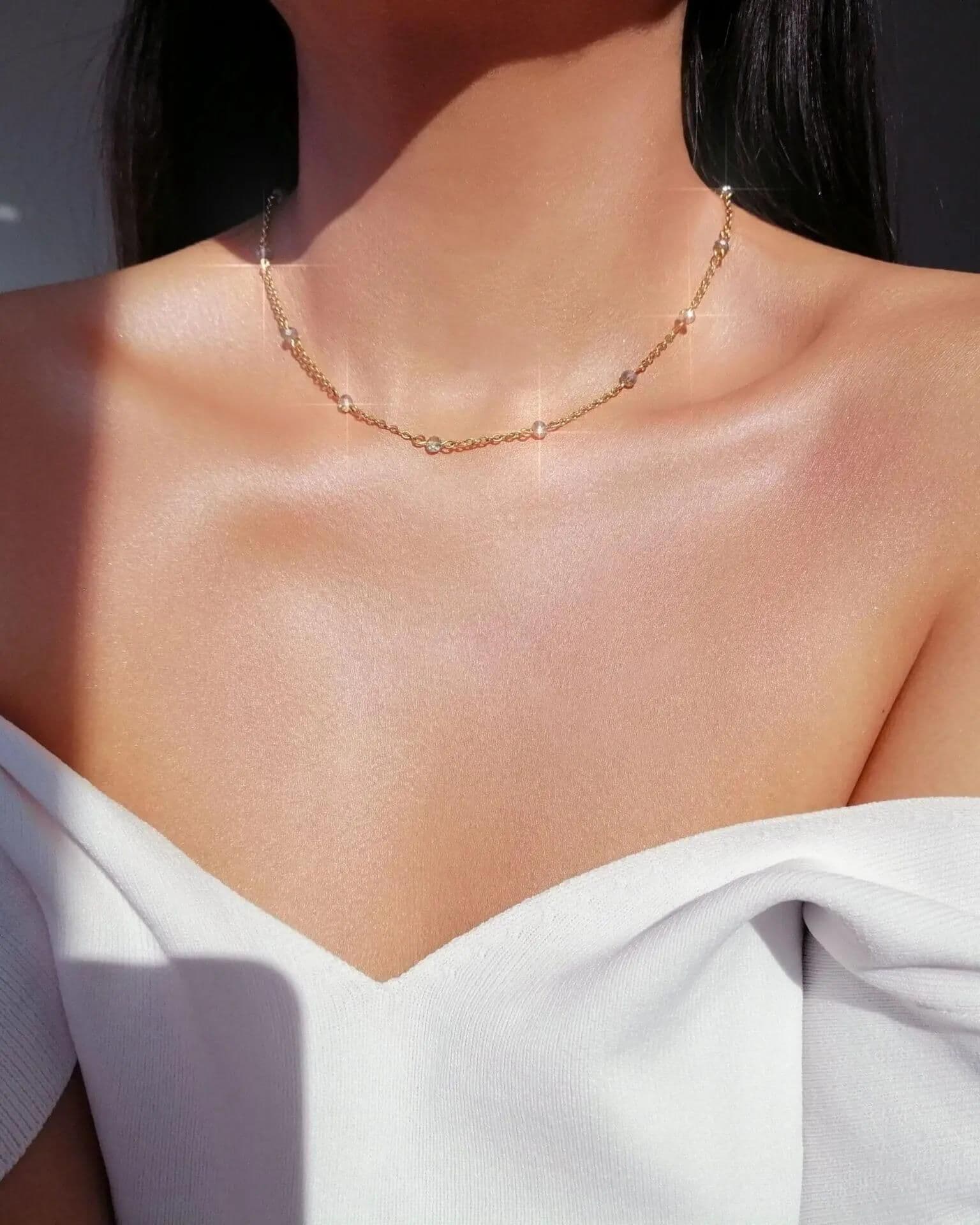 image-"Mermaid Vibes" | 18K Crystals Chain Choker