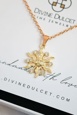 image-"Sunlight" | 24K CZ Sun Pendant Necklace