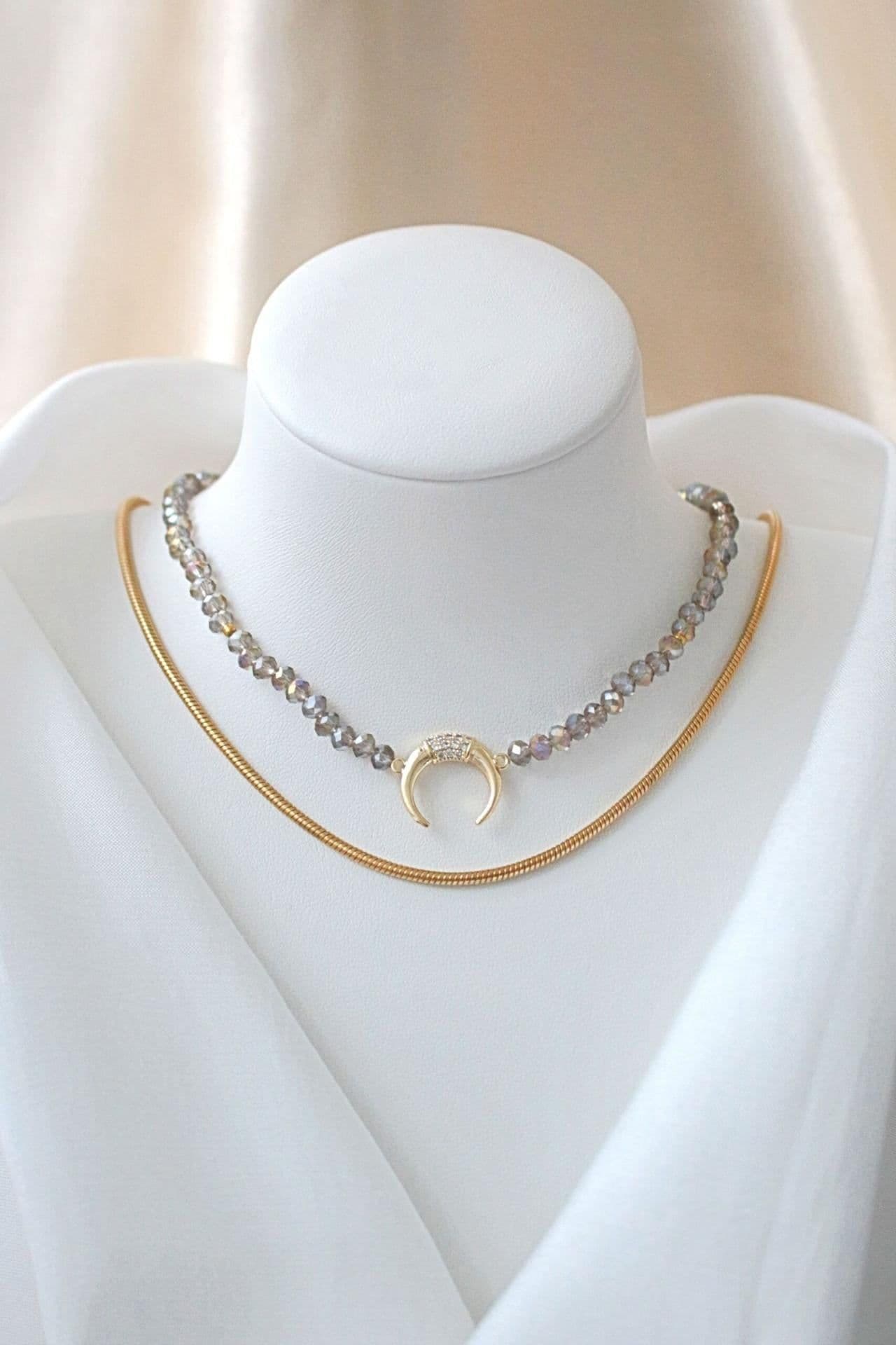 image-"Mermaid Spell" | 18K Chrome Austrian Crystals Choker
