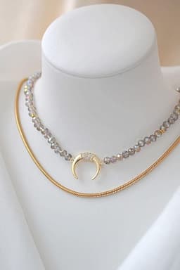 image-"Mermaid Spell" | 18K Chrome Austrian Crystals Choker