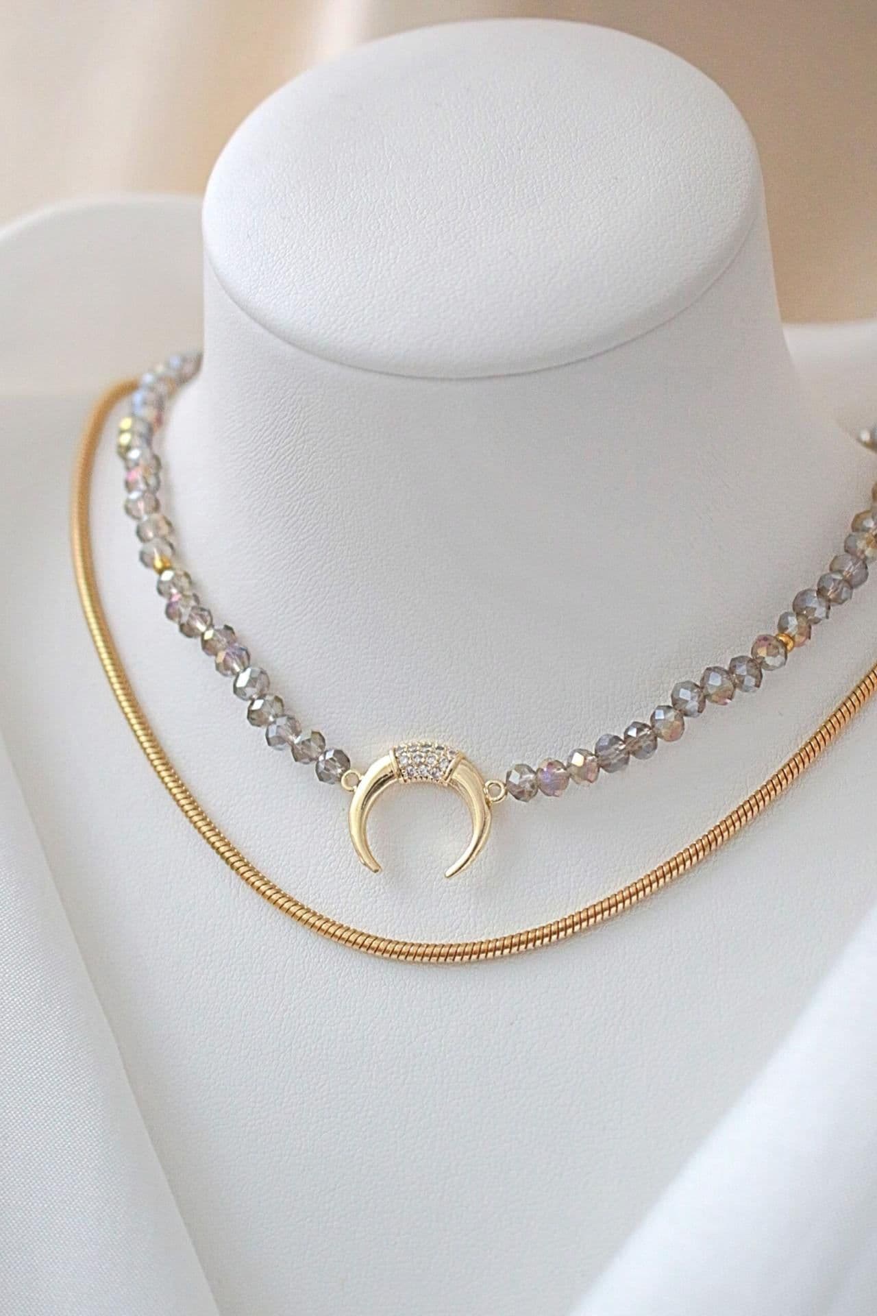 image-"Mermaid Spell" | 18K Chrome Austrian Crystals Choker