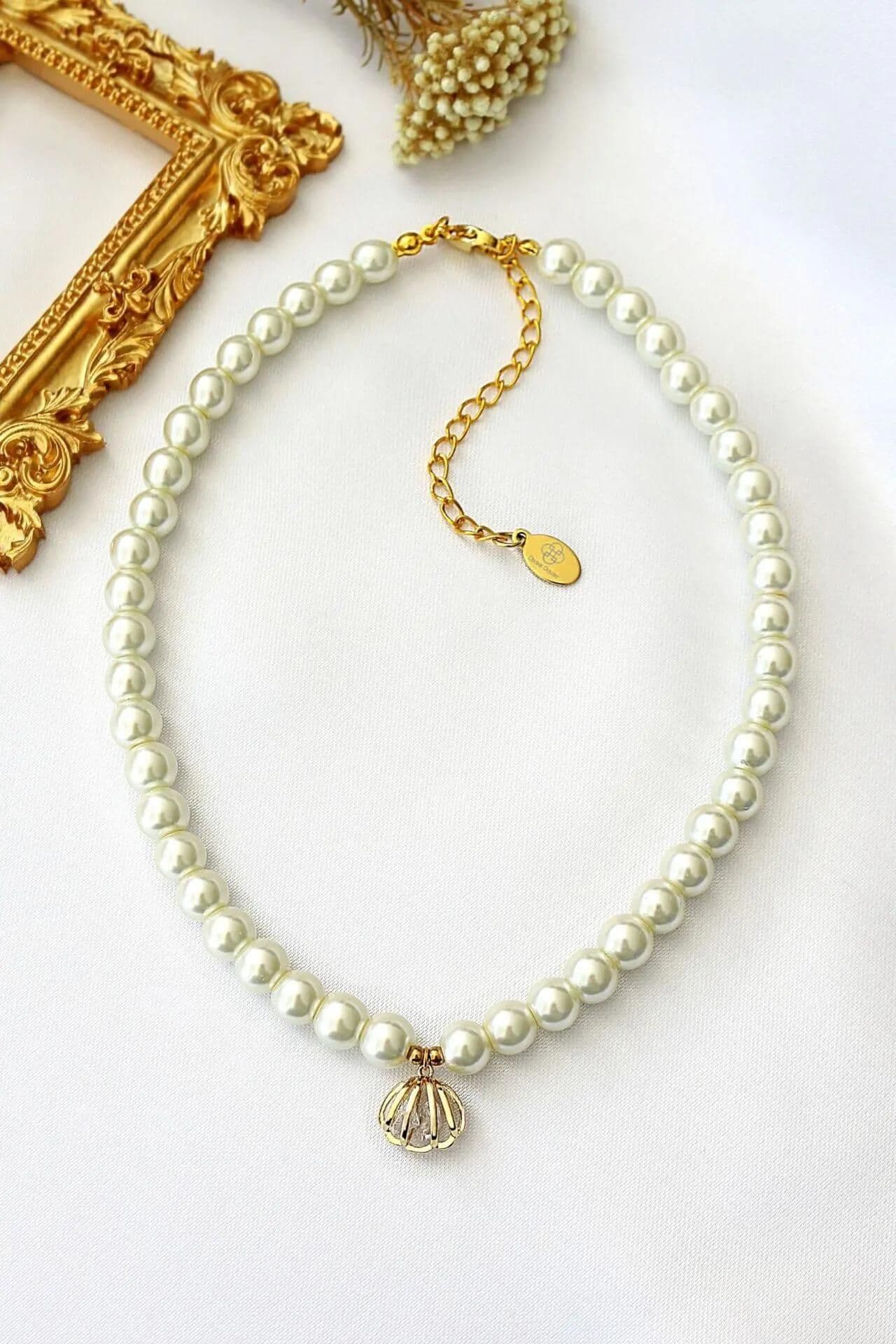 image-"Ocean Treasure" | 24K Czech Pearls Choker