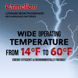 image-Camelion IFR14430 Lithium Iron Phosphate Rechargeable Battery 400mAh