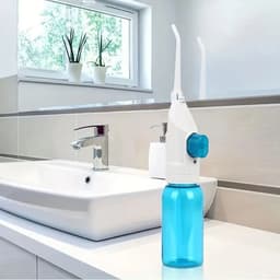 image-Household High Pressure Oral Irrigator Portable Teeth Clean Water Dental Floss Manual High Pressure Water Toothpick