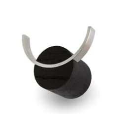 image-Wall hook DEER | Black painted oak wood, stainless steel