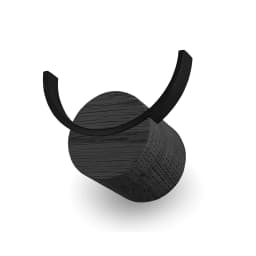 image-Wall hook DEER | Black painted oak wood, black painted steel