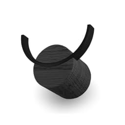 image-Wall hook DEER | Black painted oak wood, black painted steel