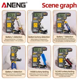 image-ANENG BT189 Button Cell Battery Tester 9V N D C AA AAA Universal Household LCD Display Battery Tester Power Bank Detectors Tools