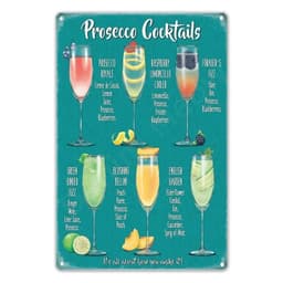 image-Prosecco O'Clock Vintage Poster Prosecco Cocktails Metal Tin Signs Pub Bar Decoration Prosecco Princess Wall Art Decor N355