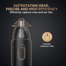 image-MAXGROOM Nose Hair Trimmer for Men Rechargeable 360 Rotating Dual-Blade Electric Shaver Eyebrows Nose Hair Trimmer Painless Safe