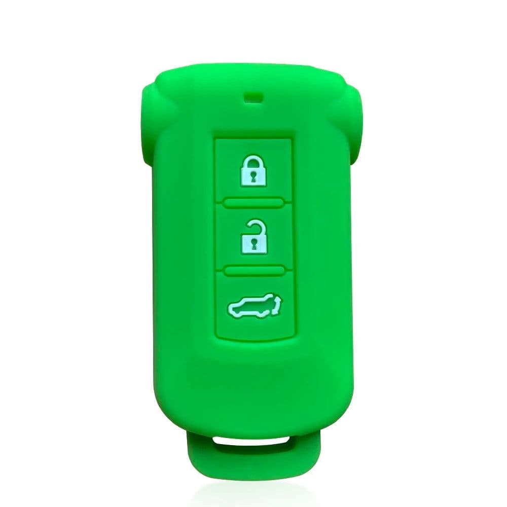 image-Silica Gel Car Key Cover Case For Mitsubishi Outlander 2014 Pajero Delica Key Holder Remote Control Case For Keychain Alarm