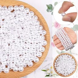 image-4/6/8/10/12/14/16mm Pearl Beads ABS Loose Round Beads Craft for Fashion Jewelry Making White Beige DIY Imitation Garment Beads